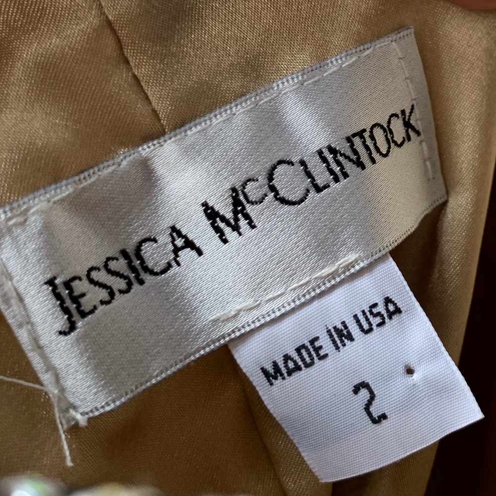 Jessica McClintock strapless embroidered dress - Picture 5 of 7